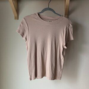 Madewell knit crew tee - soft pink